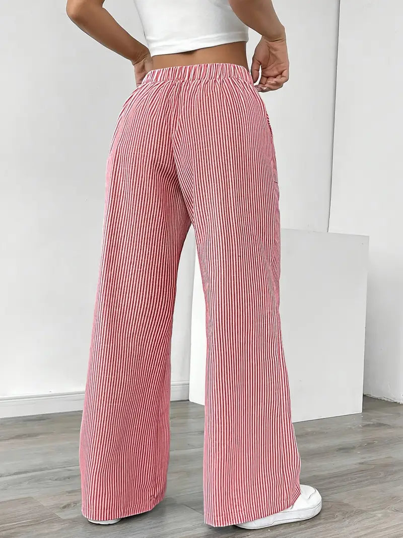 Alina – Pantalón Elegante a Rayas con Bolsillos