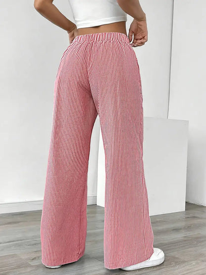 Alina – Pantalón Elegante a Rayas con Bolsillos
