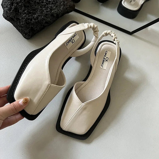 Zapatos Slingback de Punta Cuadrada Celine