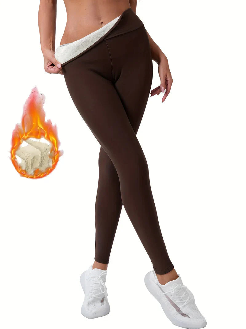 Aafke – Leggings de Cintura Alta Forrados con Polar