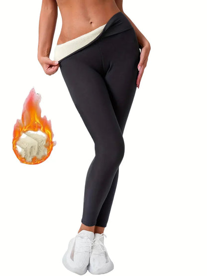 Aafke – Leggings de Cintura Alta Forrados con Polar